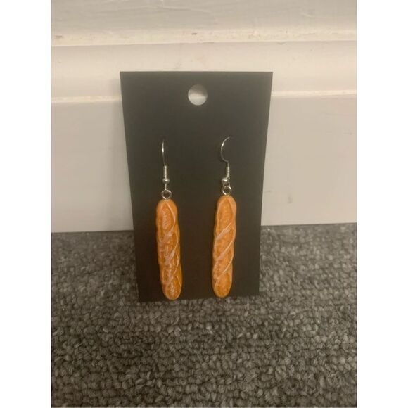 French Baguette Statement Earrings - Picture 4 of 4